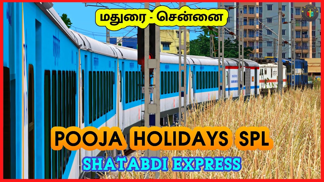 MADURAI - CHENNAI SHATABDI EXP | Indian Railways Train Simulator | Railworks 3 | TS2022 | NTG GAMING