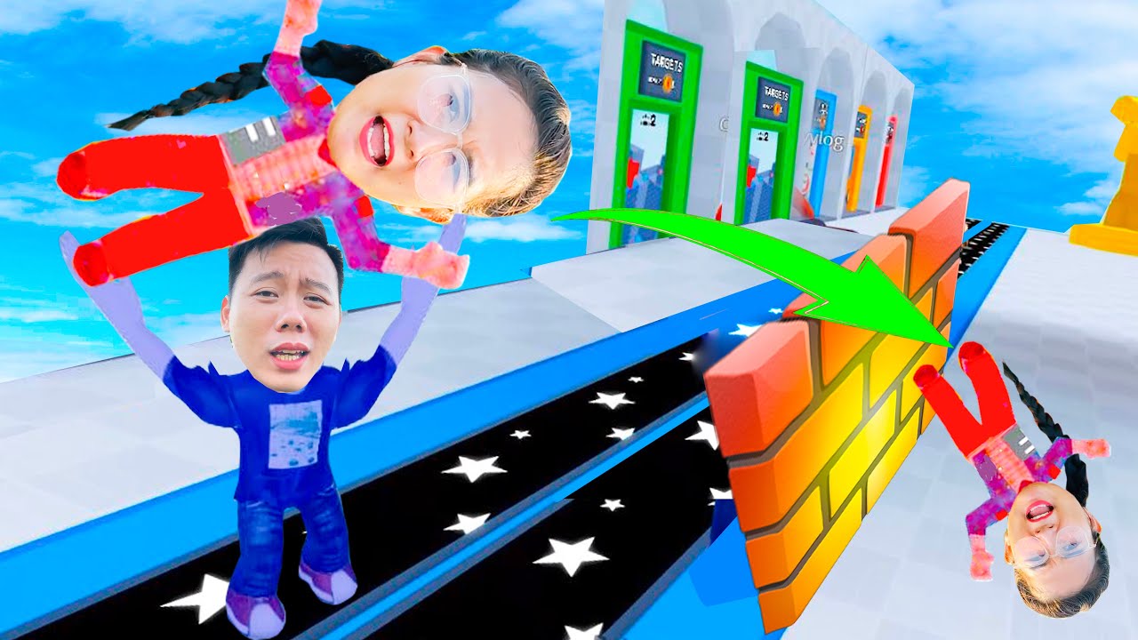 Changcady v&agrave; tr&ograve; chơi  phối hợp n&eacute;m nhau vượt qua thử th&aacute;ch, Changcady n&eacute;m bạn Nh&iacute;m l&ecirc;n trời