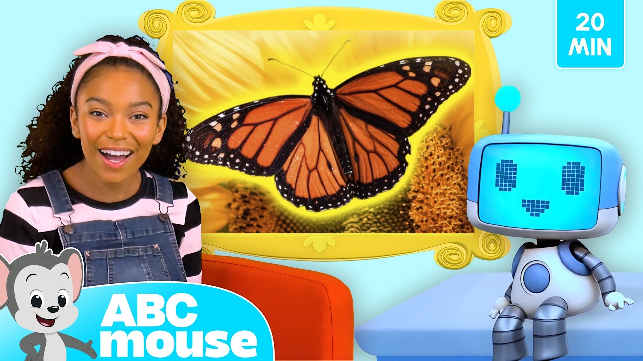 Удивительные животные 🐘🐻🦋 | Книга для чтения вслух от ABCmouse для детей | 20-минутная подборка
