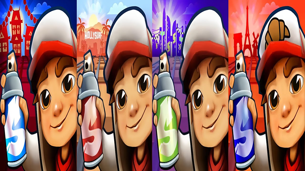 Subway Surfers : Hollywood 2024 🆚 Shenzhen Showdown 2024 🆚 Louyang 2022 🆚 Paris 2021