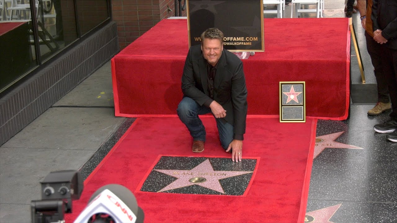 Blake Shelton Honored With A Star On The Hollywood Walk Of Fame | Gwen Stefani, Adam Levine
