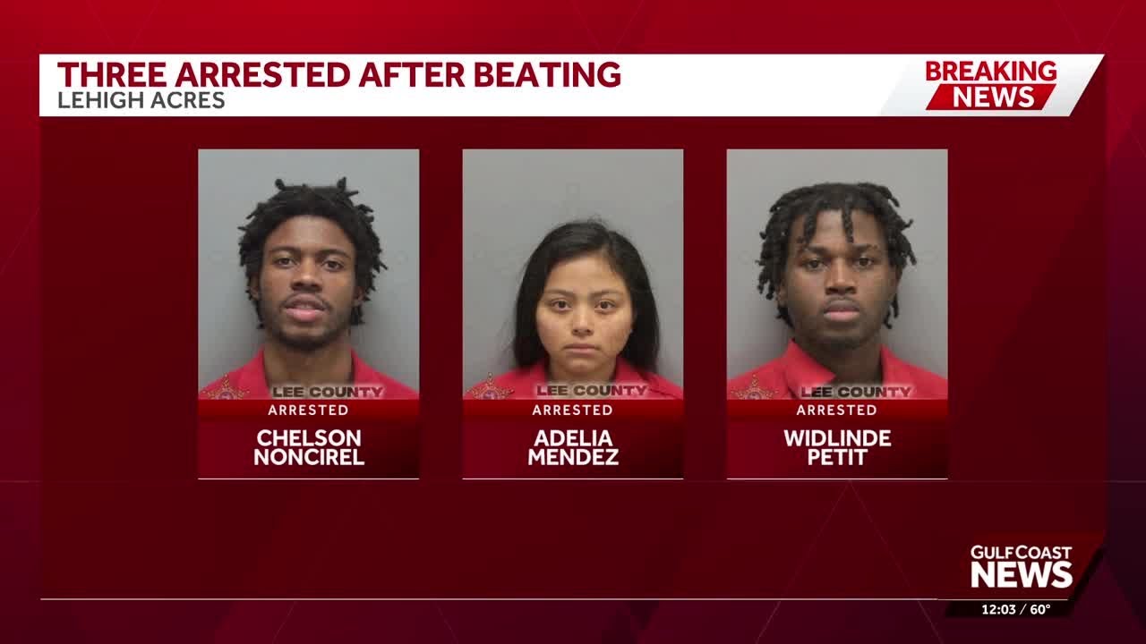3 arrested following armed robbery, beating in Lehigh Acres
