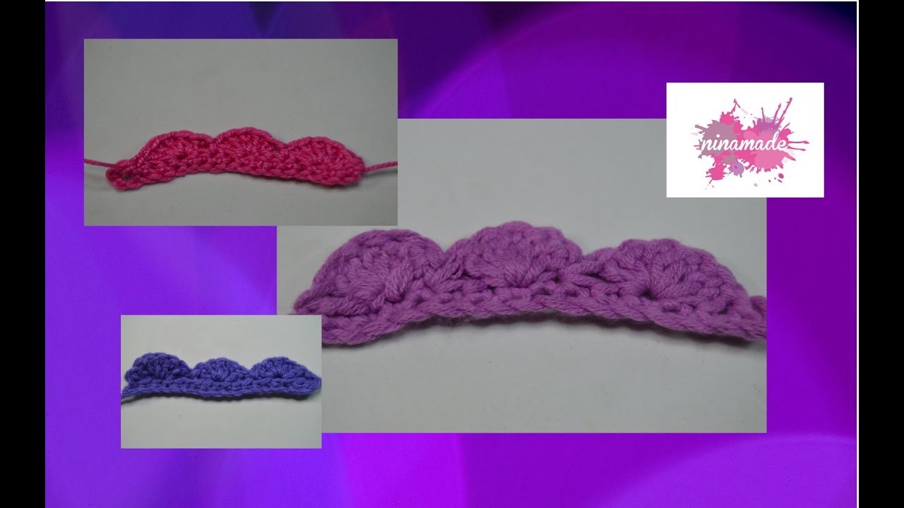 DIY . Comment faire une bordure au crochet // How to make an edge of crochet.