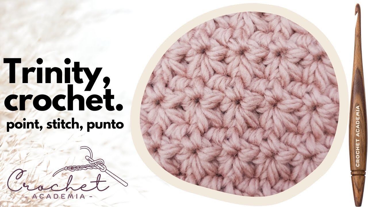 Trinity Crochet Stitch // Point // Punto // Ponto  @𝑪𝑹𝑶𝑪𝑯𝑬𝑻𝑨𝑪𝑨𝑫𝑬𝑴𝑰𝑨
