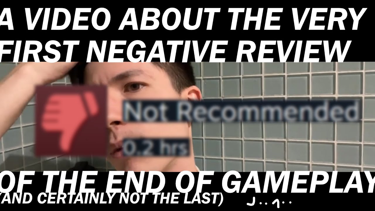 a video about the very first negative review of the end of gameplay (and certainly not the last)
