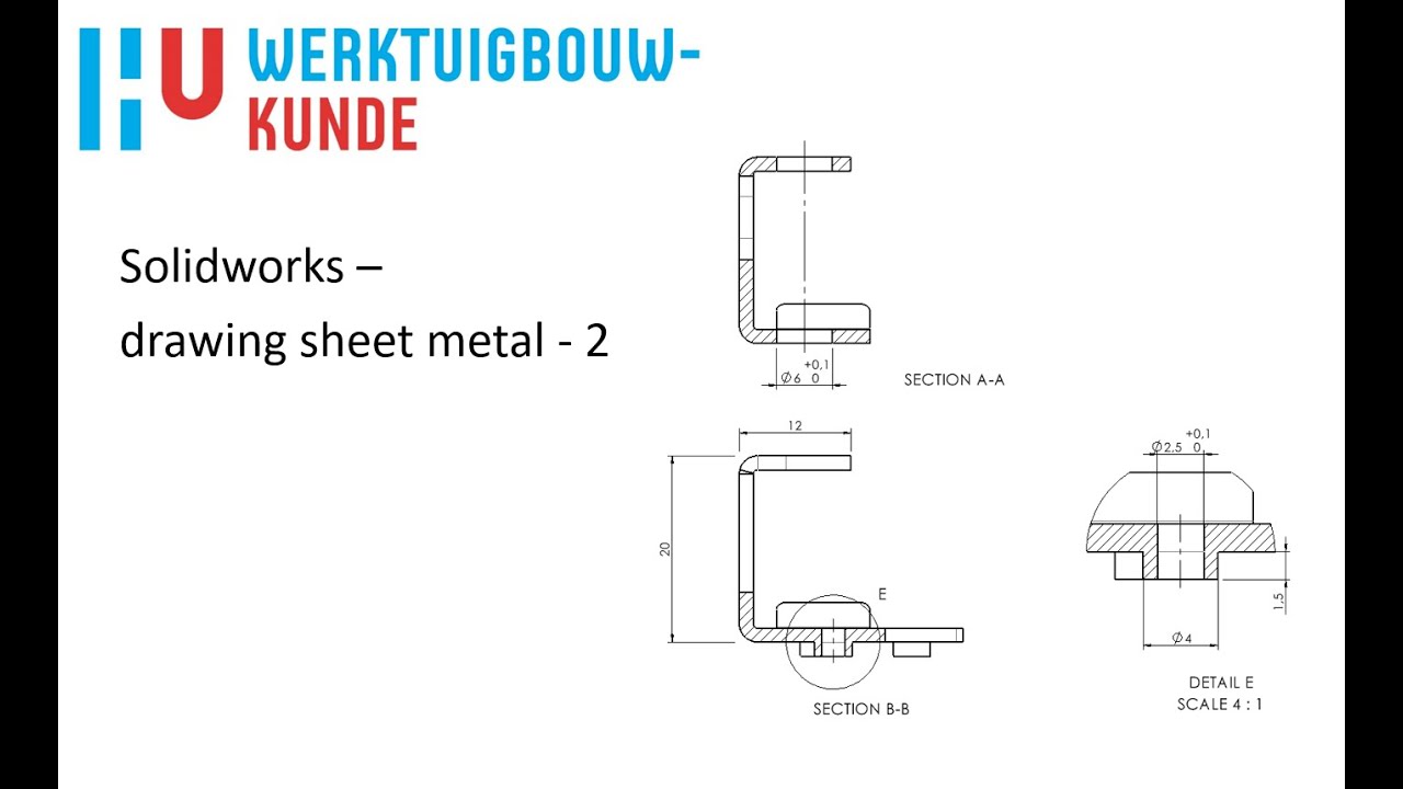 Solidworks sheet metal: drawing part 2