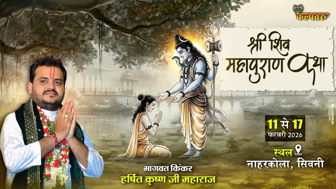 Day.5 /श्री शिव महापुराण कथा पूज्य श्री हर्षित कृष्ण जी ( नर्मदापुरम, म.प्र.) #harshitjimaharaj