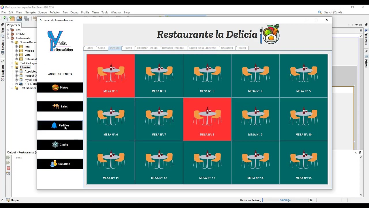 Sistema de Restaurante (escritorio) Java y MySQL - básico
