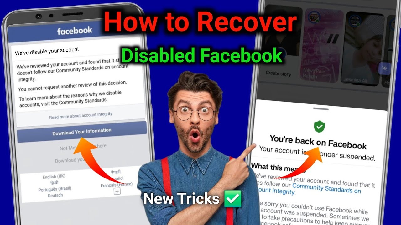 We ve Disabled Your Account How to recover Disabled Facebook Account disabled Account Recover 😓