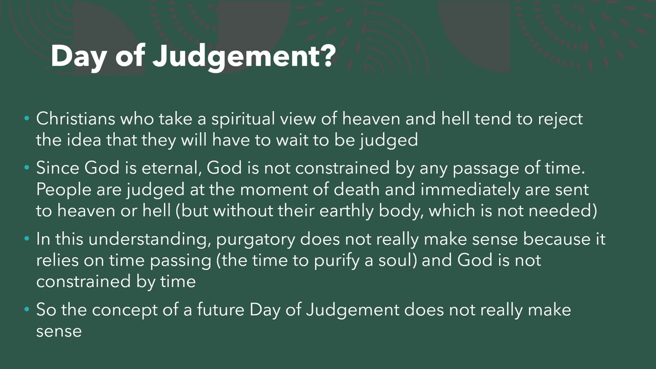 Christian views of heaven, hell and purgatory for A level AQA Religious Studies Christianity Year 1