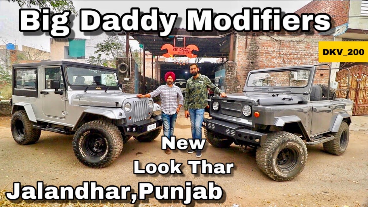Mahindra Thar | Jonga | New Look Hardtop | Bumper | Up lift kit with MT tires | Big Daddy Modifiers