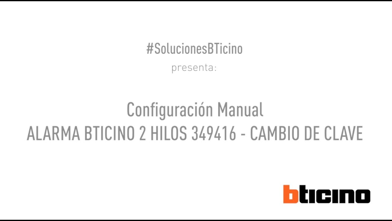 Alarma SCS 2 Hilos Art. 349416 - Cambio de Clave