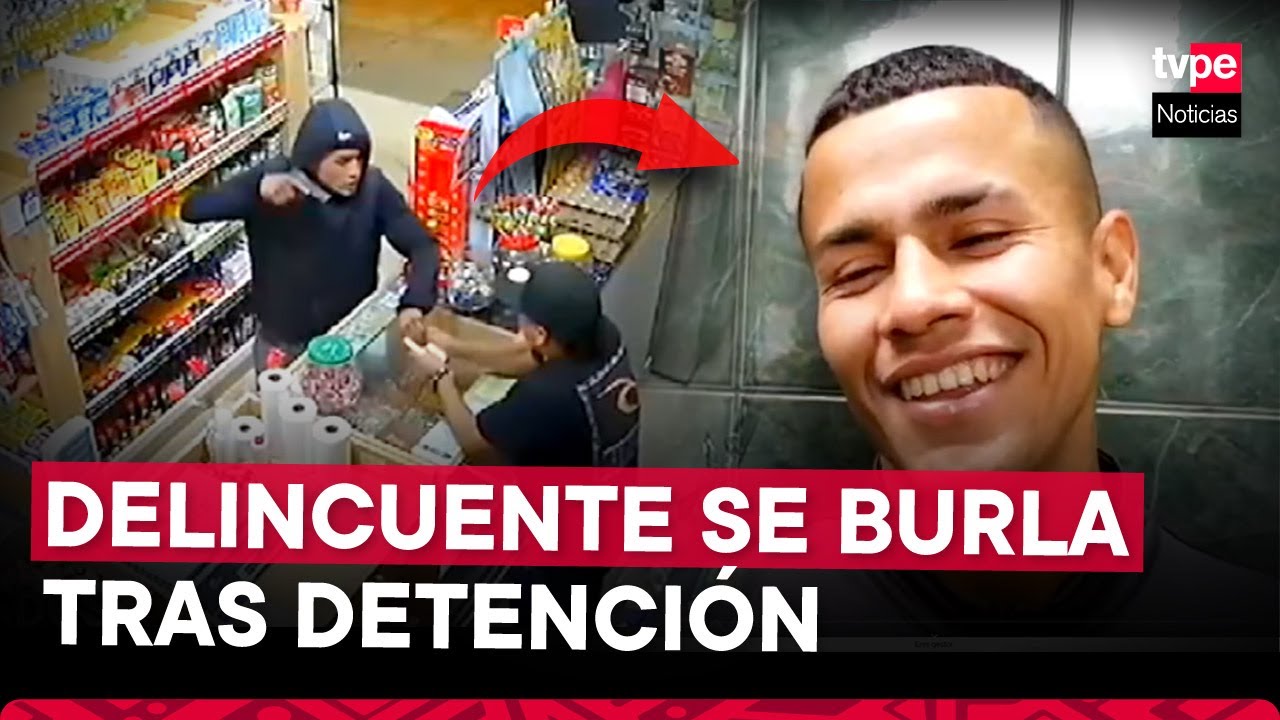 Cabecilla de 'Los Bandidos sin Ley', dedicada a robar minimarkets en SJM, se ríe tras detención