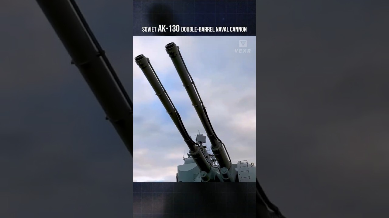 Soviet AK-130 Double-Barrel Naval Cannon