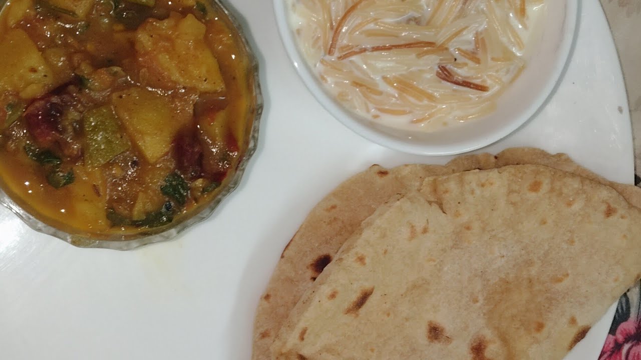 live 🔴🔴 satvik bhojan aalu tamatar ki swadisht sabji meethi sevaiyan with roti