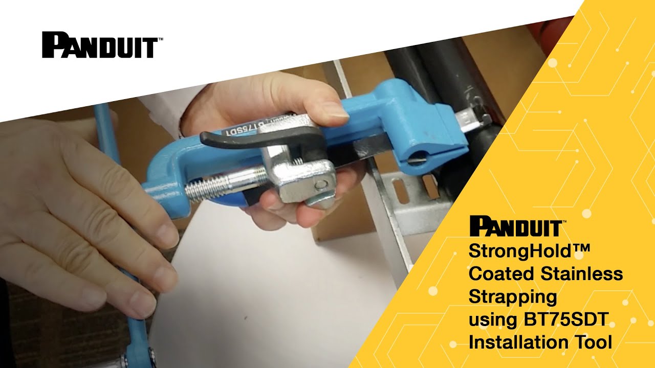 StrongHold™ Coated Stainless Strapping using BT75SDT Installation Tool