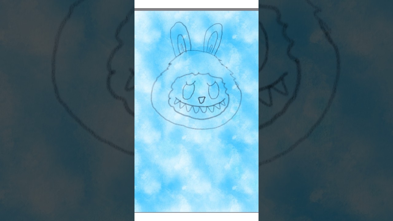 Labubu Drawing easy steps on iPad 