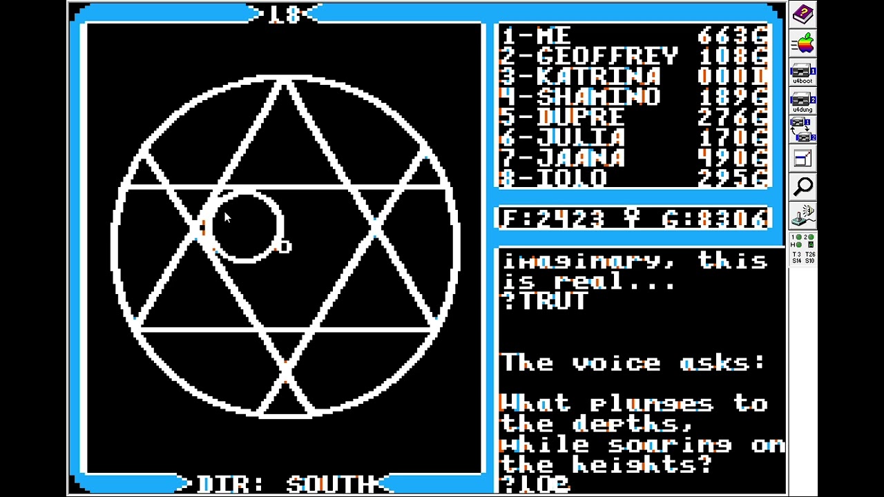 Ultima IV Apple IIe Walkthrough 17/17: answering the final questions to unlock the Codex