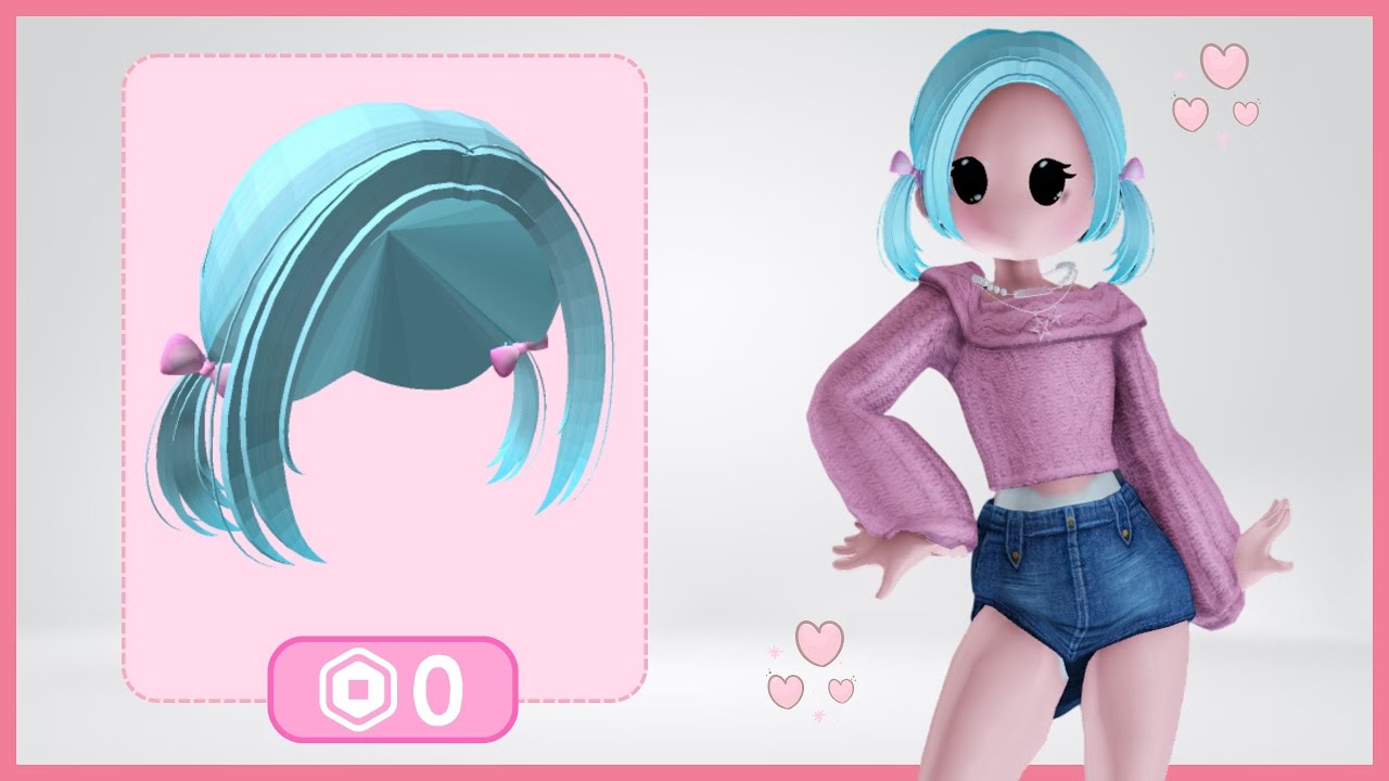 CABELLO CELESTE GRATIS EN ROBLOX #roblox #free #gratis #cabello #event #ugc