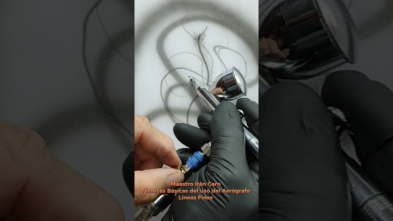 L&iacute;neas Finas con Aer&oacute;grafo. #aerografia #aerografo #airbrush