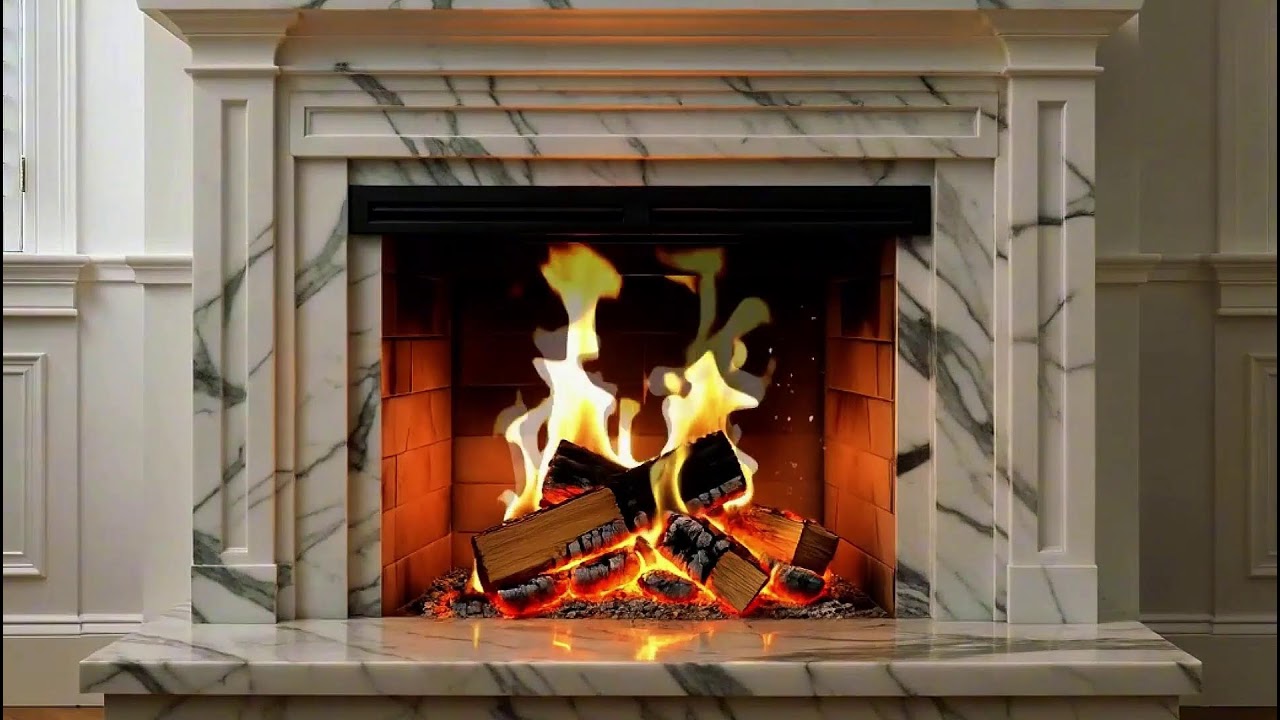 Warm Fireplace Ambience with Natural Crackling Fire for Relaxation