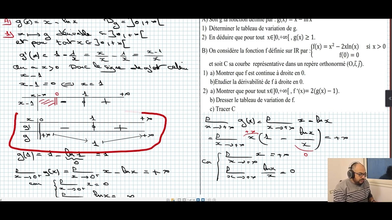 Exercice Important logarithme népérien pour bac Info/ eco/ technique