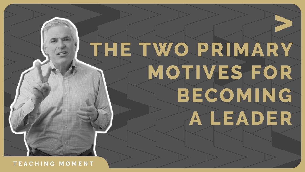 Patrick Lencioni | The Two Primary Motives for Becoming a Leader