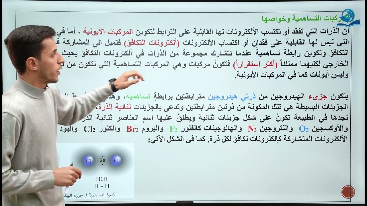 كيمياء الصف الثاني متوسط | الفصل الثاني| المركبات الأيونية والتساهمية