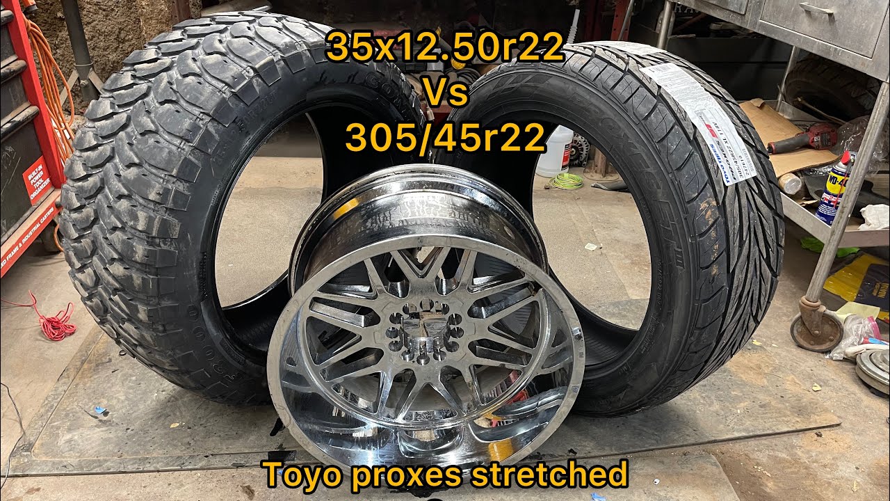 DIY mounting and dismounting tire by hand 22x12 on 305/45r22