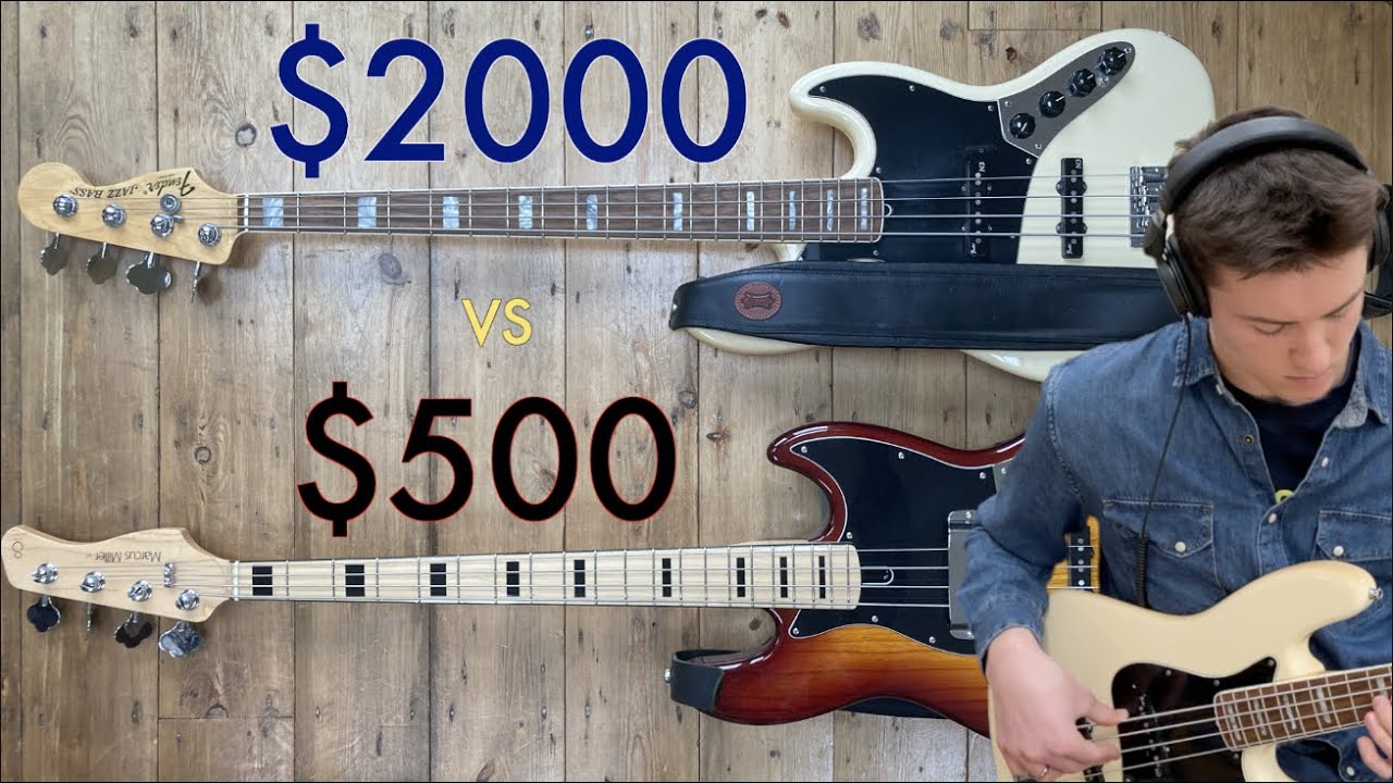 $500 Sire Marcus Miller V7 vs $2000 Fender Jazz Bass Guitar Demo