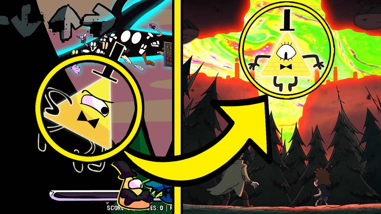 References in FNF Pibby VS Corrupted Bill Cipher | Pibby Gravity Falls | Learning with Pibby