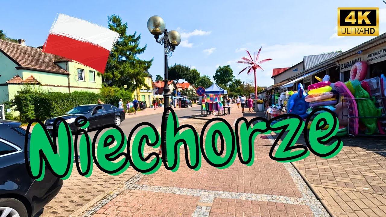 🇵🇱  Niechorze Walkingtour 4K part I | Niechorze Poland spacer wirtualny