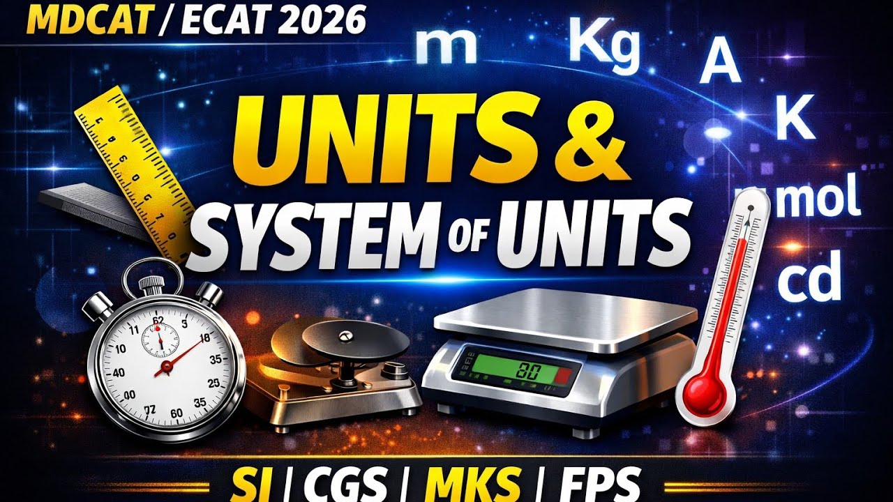 Units & System of Units | SI, CGS, MKS, FPS | Complete MDCAT / ECAT 2026 Preparation
