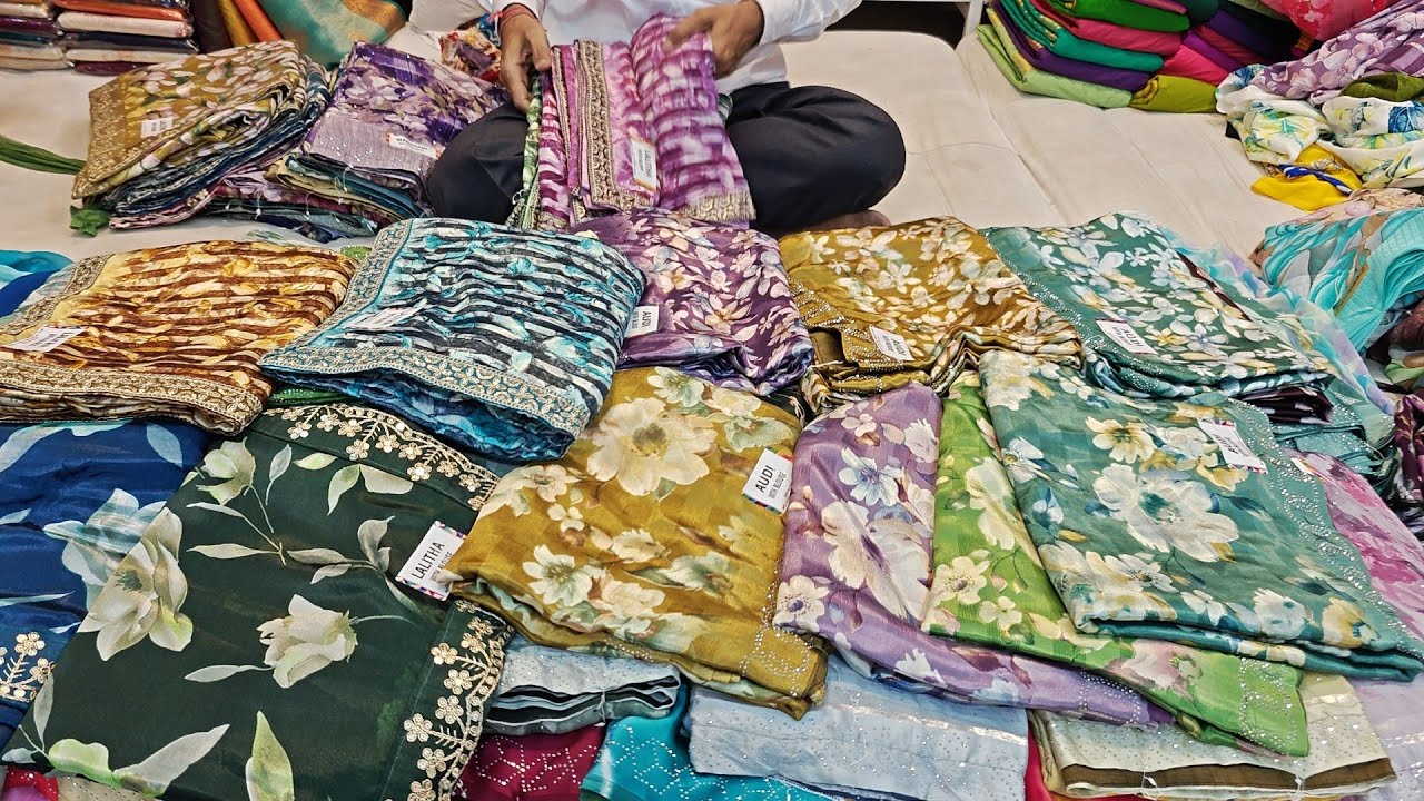 180Rs/-Chickpet Bangalore Wholesale Dailywear Sarees/Single Saree Courier AVL/Gifted Sarees/Shopping