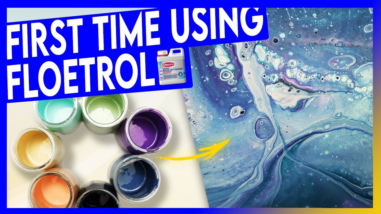 Acrylic Pour Painting - Flip Cup - First time using Floetrol... EXCELLENT !