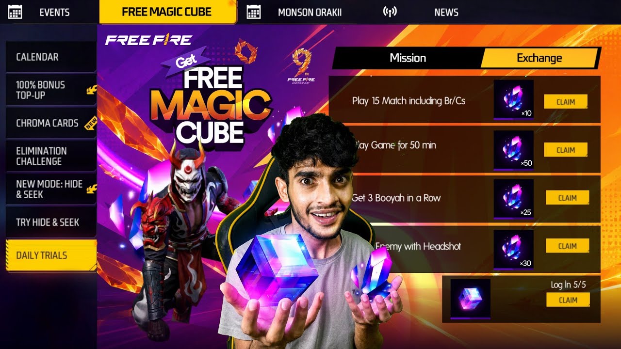 MAGIC CUBE EXCHANGE MISSION 🥳 Free Fire Max