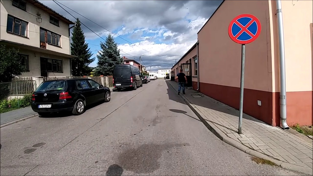 Parczew widziany smartfonem z roweru. W IX 2017 po XVI w. ulicach!