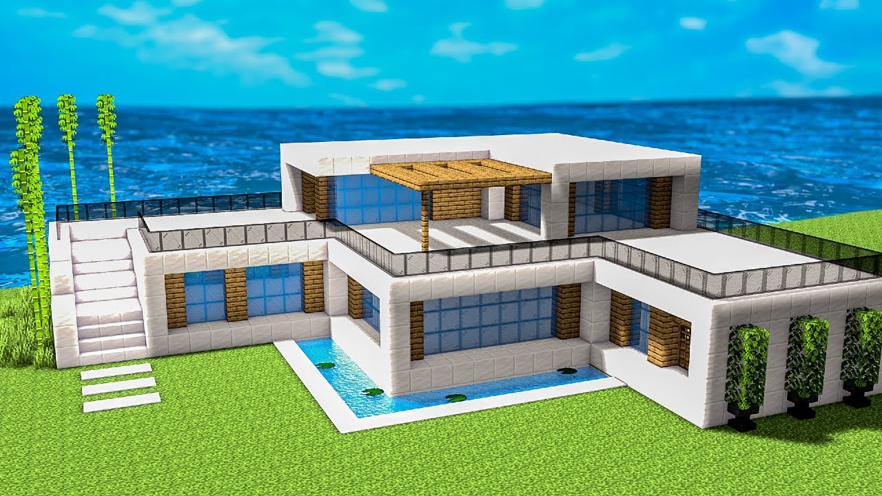 TUTO GRANDE MAISON MODERNE FACILE &Agrave; FAIRE | Minecraft