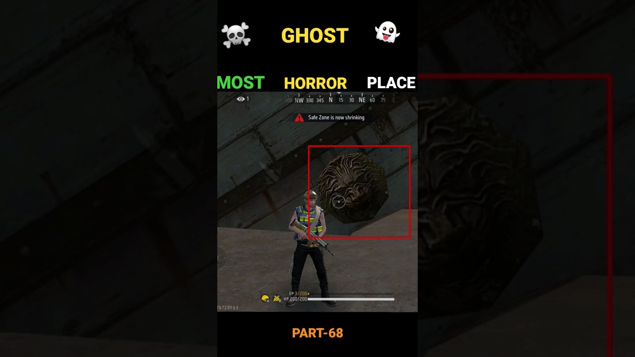 GHOST IN FREE FIRE ☠️ 👻 ll MOST HORROR PLACE 🙈 ll PAT-68 ll #freefire #shorts