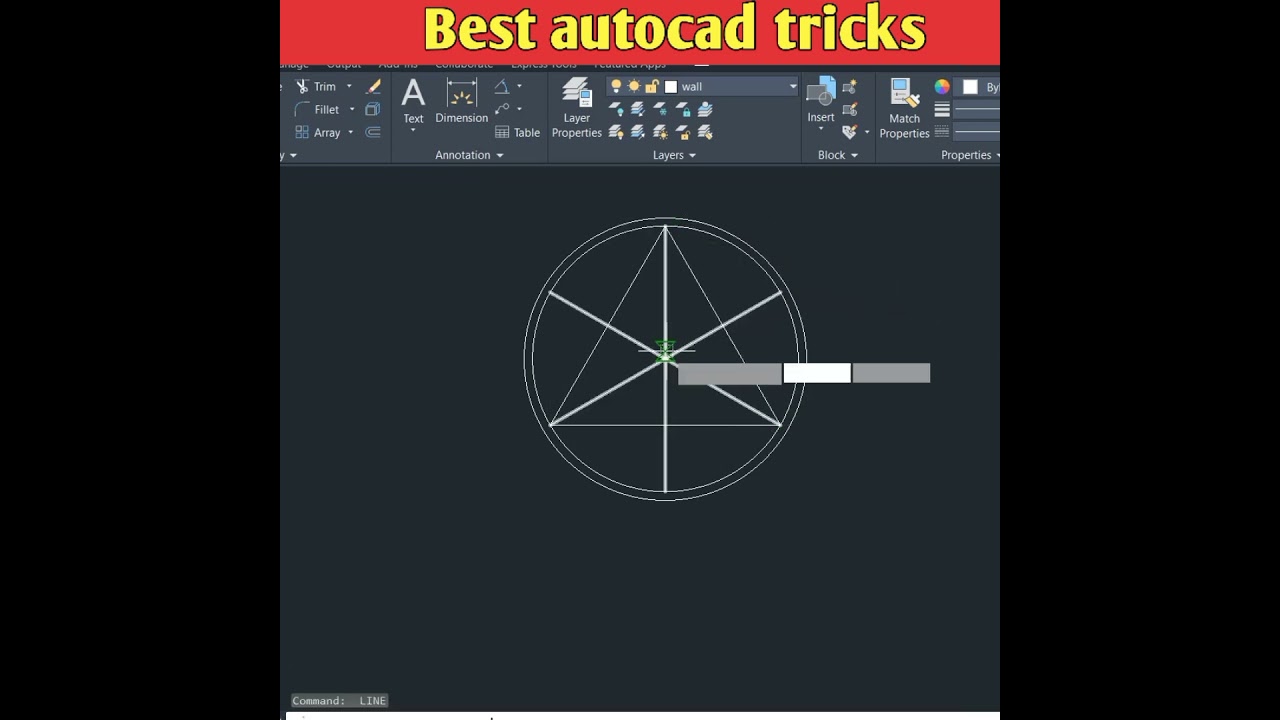 Mercedes logo in autocad #shorts #ytshorts #Autocad #architecture