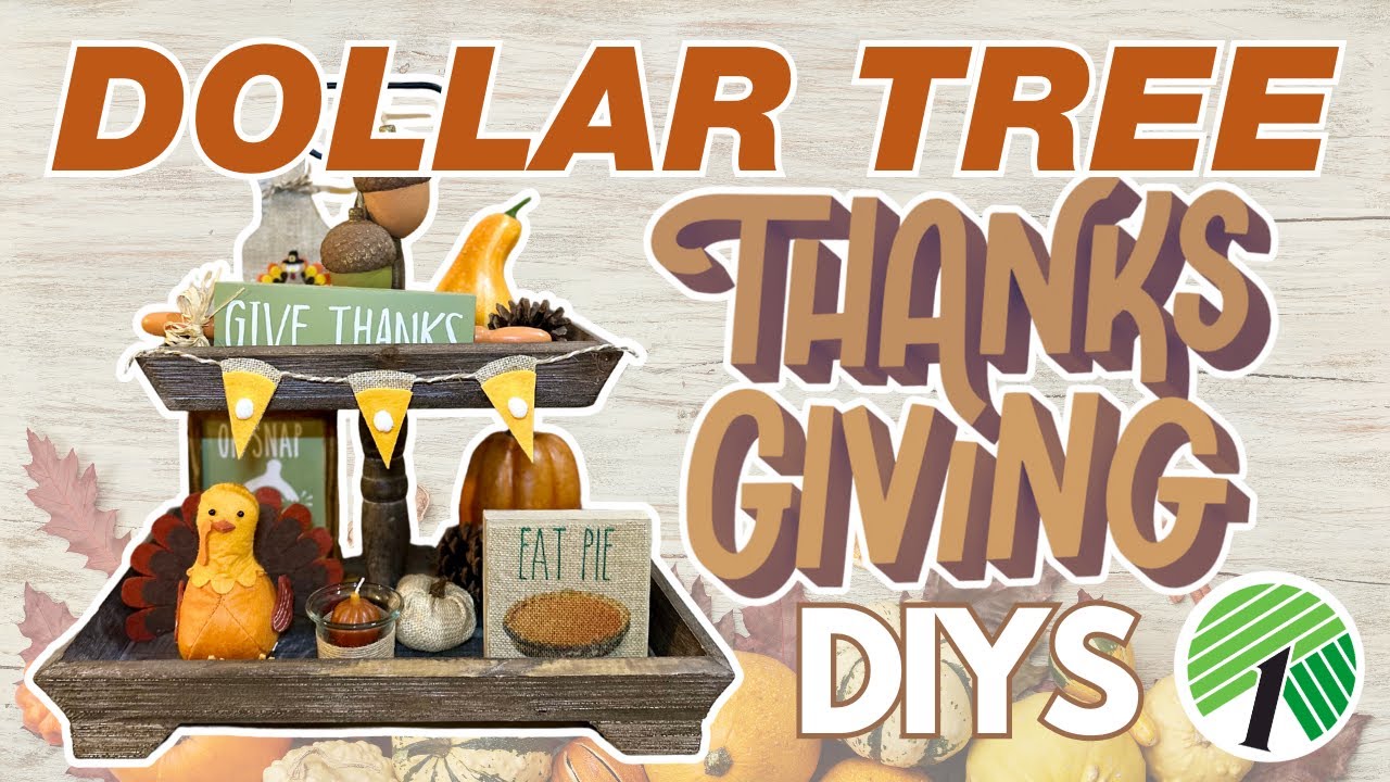 🦃 Gobble 'Til You Wobble: 36 Thanksgiving Tiered Tray Dollar Tree DIYs & Finds! 🦃💫