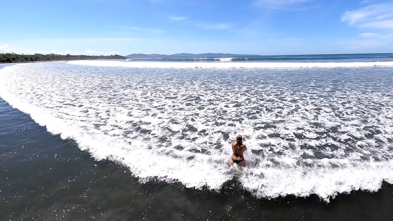 Panama Beach Drone, Playa El Estero, Veraguas, Santa Catalina, stunning beach on pacific side