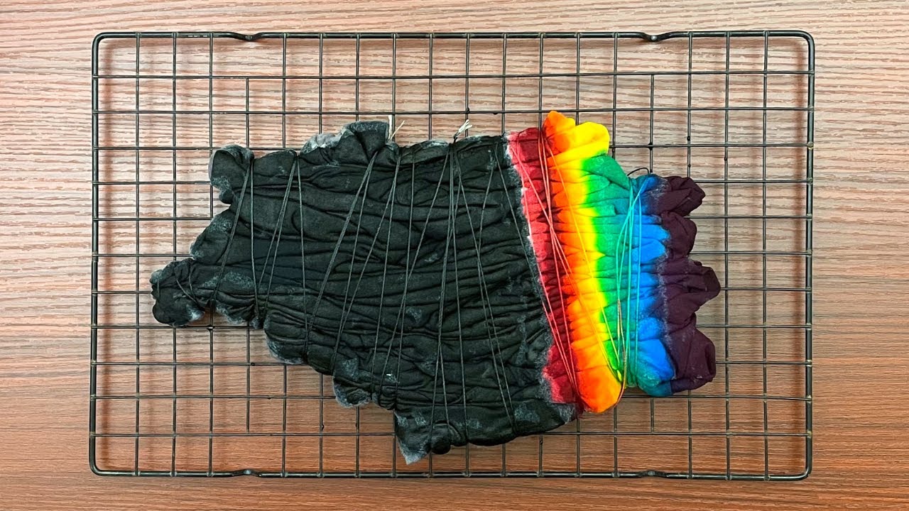 Tie-dye pattern - Harem Pants (Black & Gray with Rainbow Diamonds!)