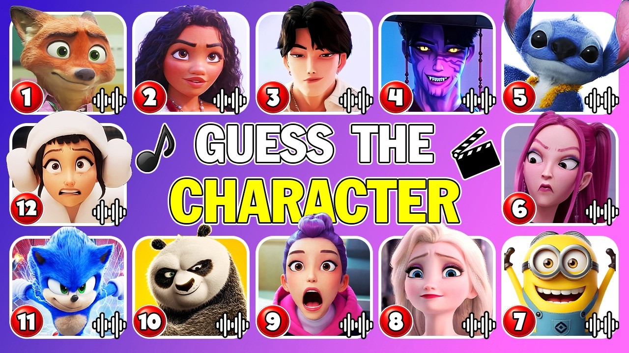 #2 Guess the Movie Characters by the Song and Voice 2026🎤🎶 Kpop Demon Hunters, Disney, Zootopia 2