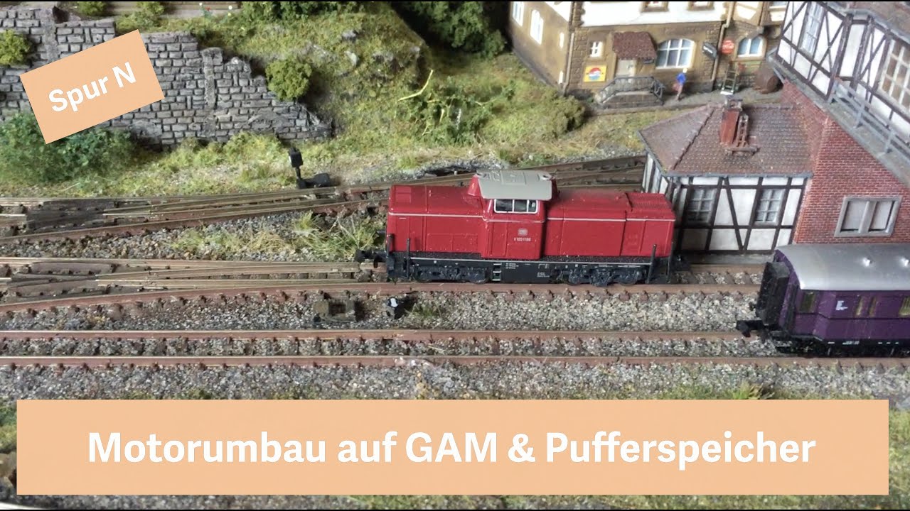 Modelleisenbahn Spur N Umbau auf GAM Incl. Speicherkondensator und Decoder DCC