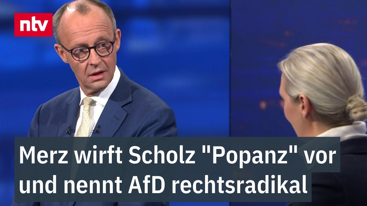 Weidel weicht Vogelschiss-Frage aus: Merz wirft Scholz 