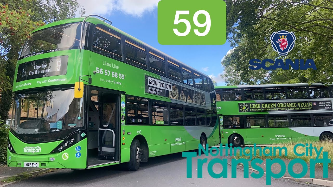 Nottingham City Transport 498 Scania N280UD ADL Enviro400 City CBG | Lime Line 59
