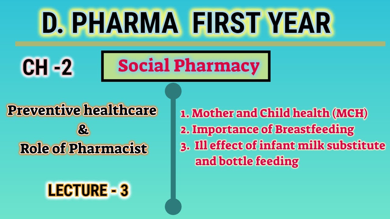Mother and Child health | Breast feeding | Ch-2 | L-3 | Social Pharmacy | D.Pharm first year