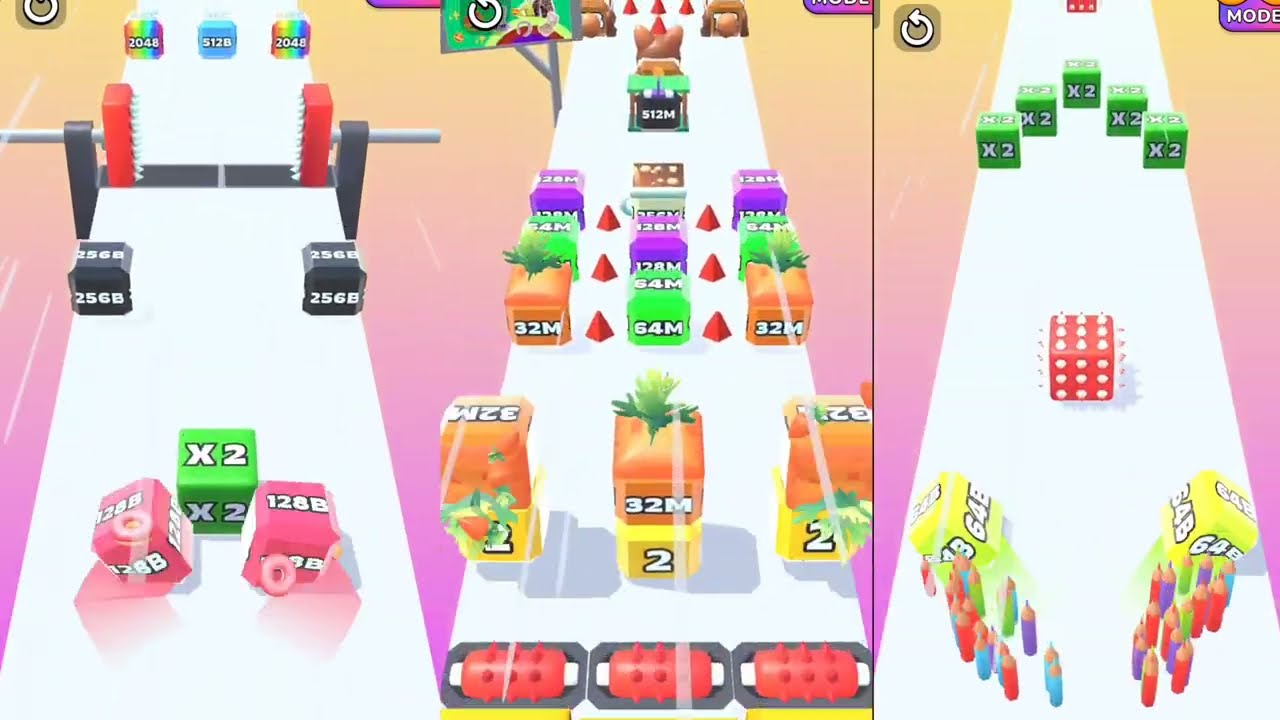 Jelly Run 2048 ULTIMATE Gameplay | 3 Shape Play Showdown! | 2048 To 16r Race part 17