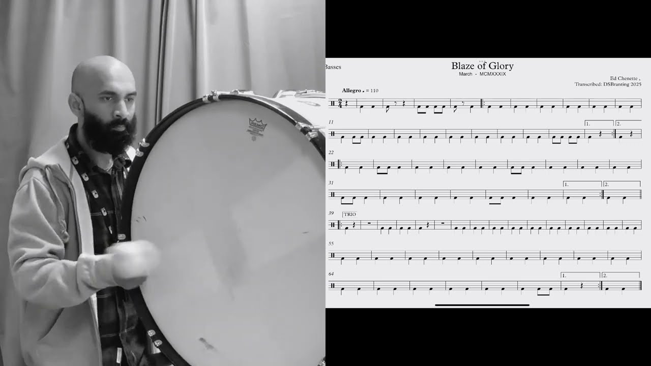 Blaze of Glory – Beckar/Cymbaler (Cowbell) Bastrumma (puka) - instruktionsvideo.